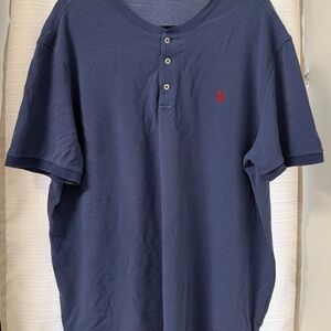 Men’s Pre-Owned Polo Ralph Lauren Featherweight Mesh Shirt, Dark Blue, Size XL